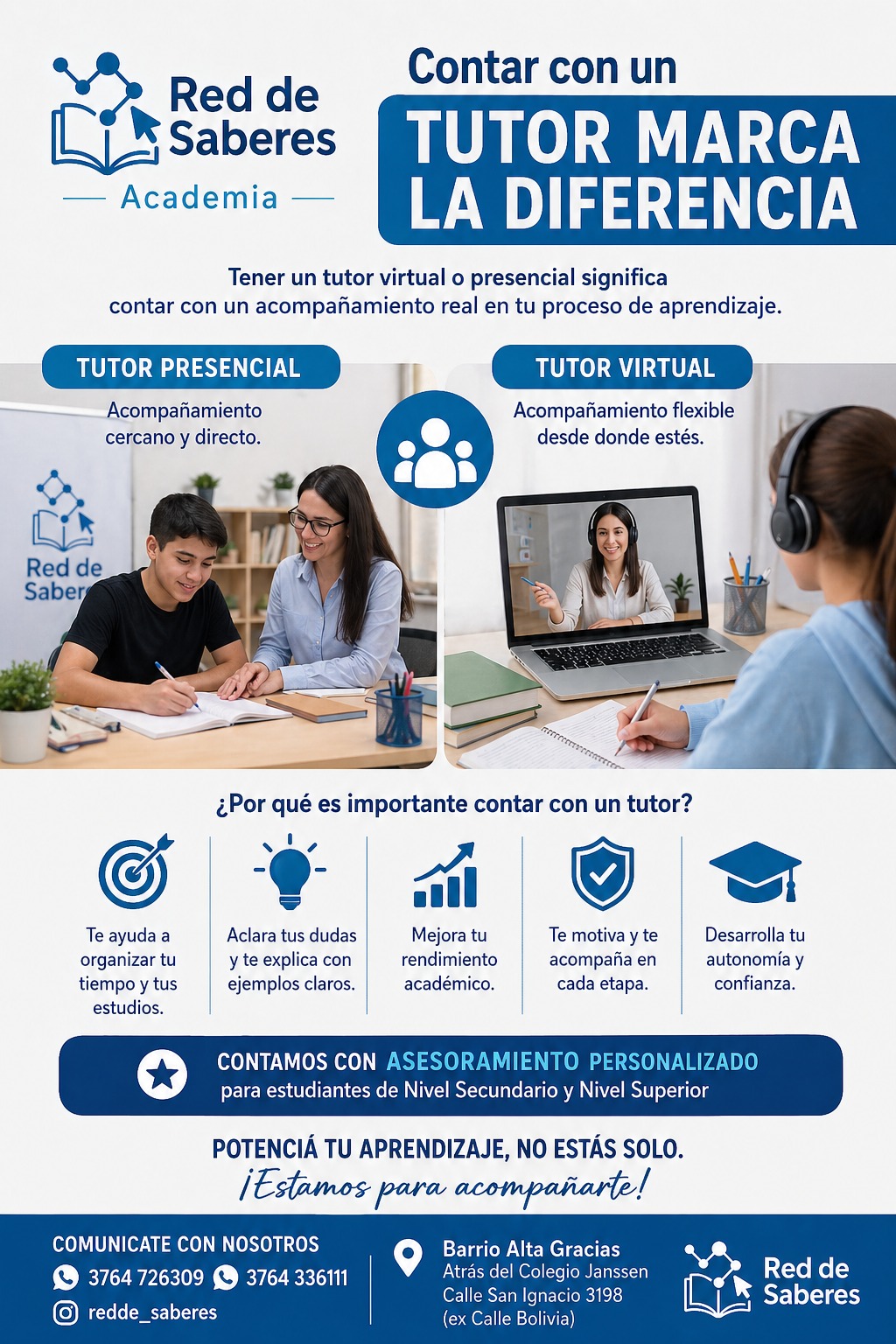 Tutores presenciales y virtuales